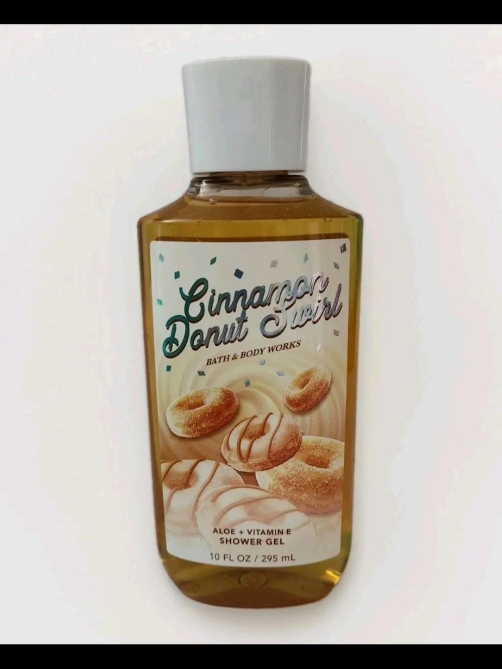 Bath & Body Works Cinnamon Donut Swirl Shower Gel - Golden Brown and White